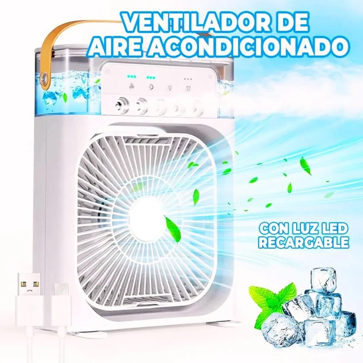 Ventilador de Aire Acondicionado Portátil 3 en 1