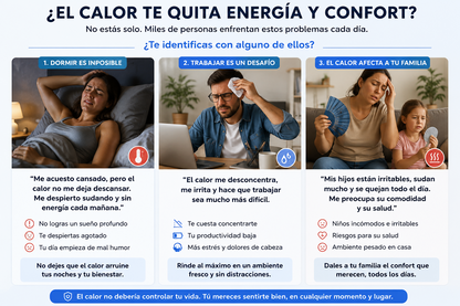 Ventilador de Aire Acondicionado Portátil 3 en 1