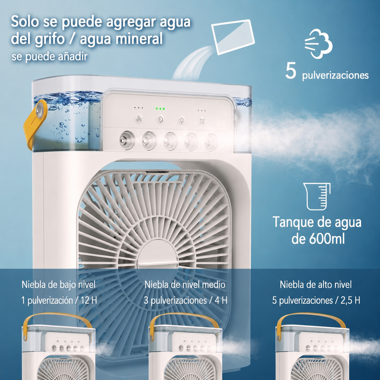 Ventilador de Aire Acondicionado Portátil 3 en 1